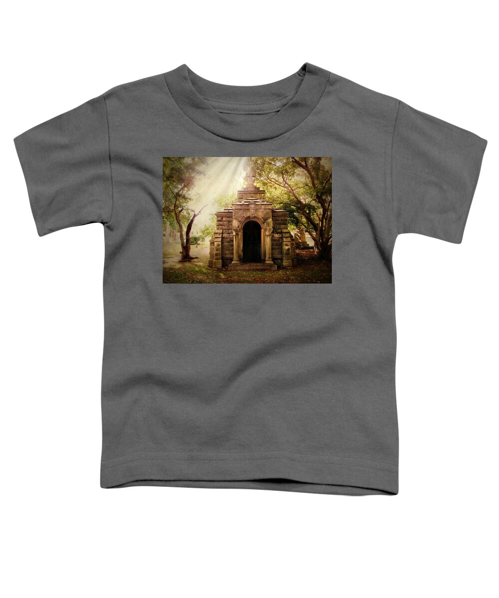 Woodlawn Cemetery Toddler T-Shirt featuring the photograph Mausoleum by Jessica Jenney
