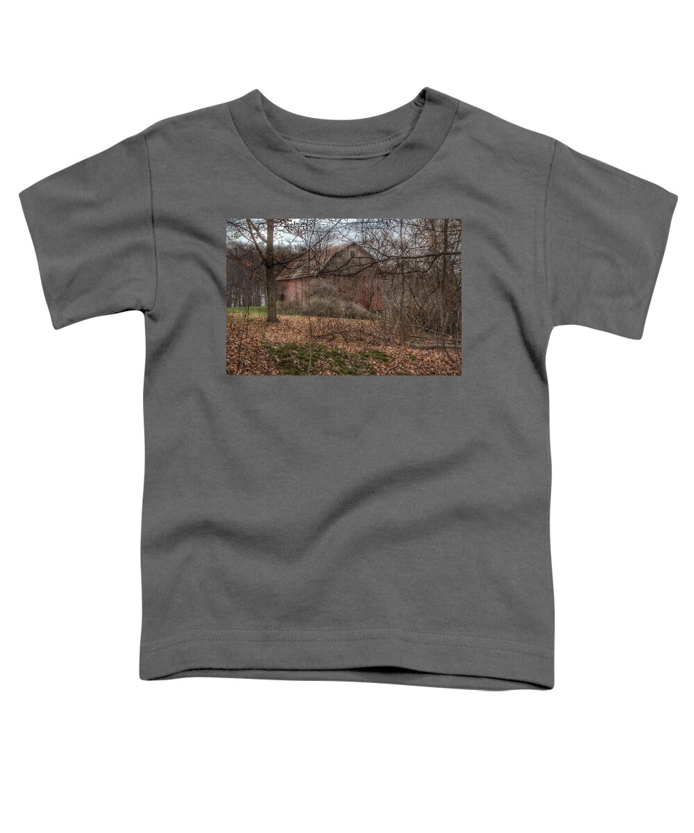 Barn Toddler T-Shirt featuring the photograph 0026 - Mayville's Hidden Barn II by Sheryl L Sutter
