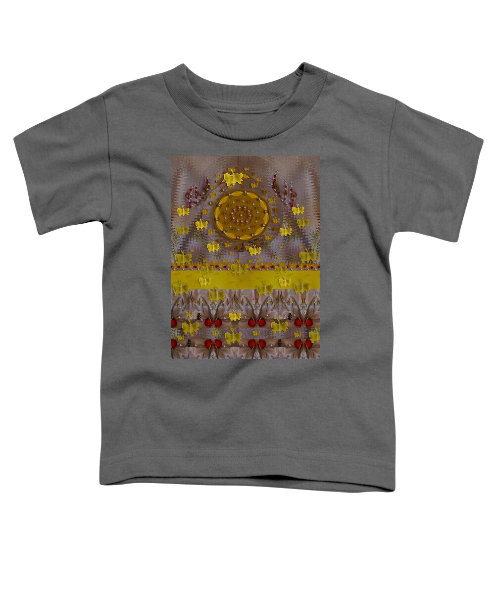 Garden Toddler T-Shirt featuring the mixed media Meditative Garden by Pepita Selles