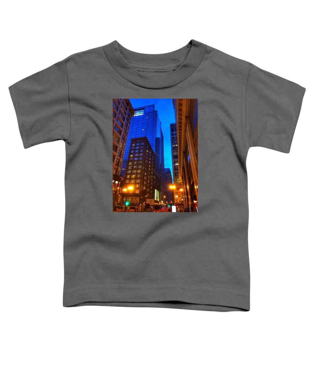 Chicago Toddler T-Shirt featuring the photograph Mellow on Monroe by Nick Heap