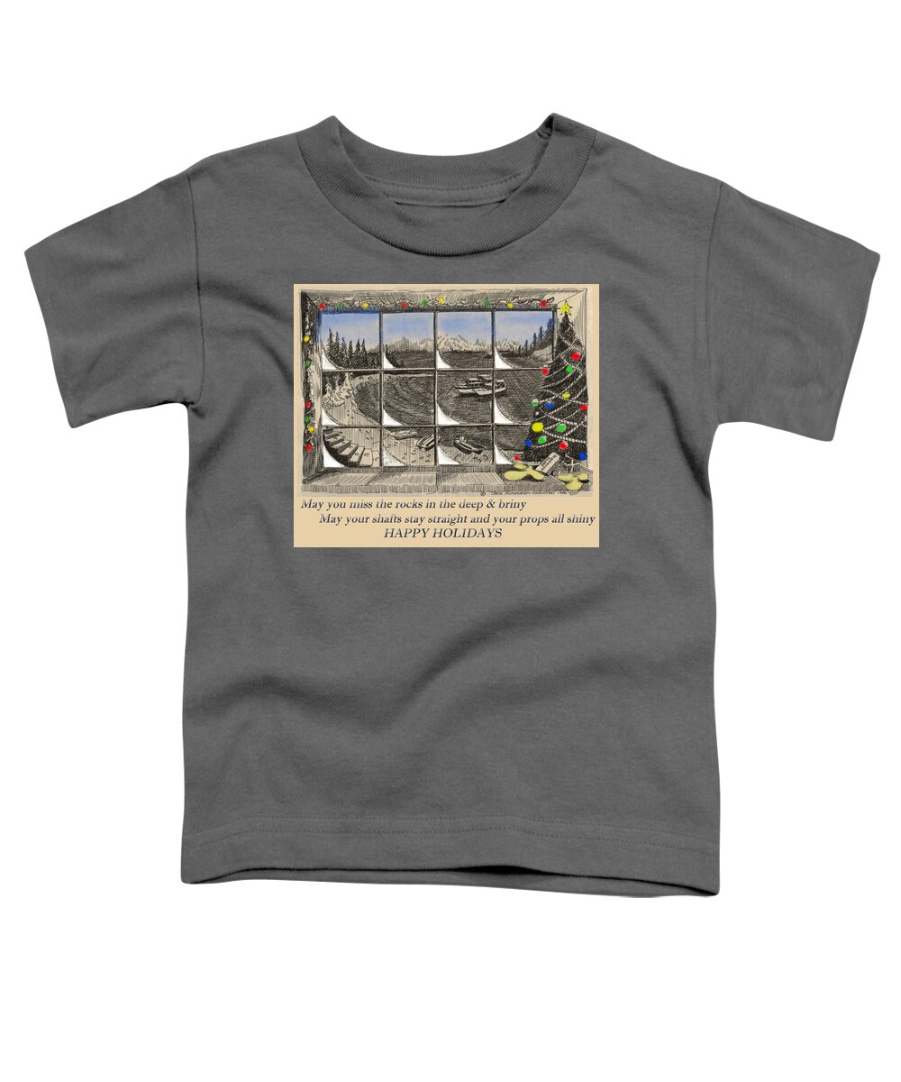Christmas At The Yacht Club Toddler T-Shirt featuring the painting Windows to your world of yachting by Jack Pumphrey