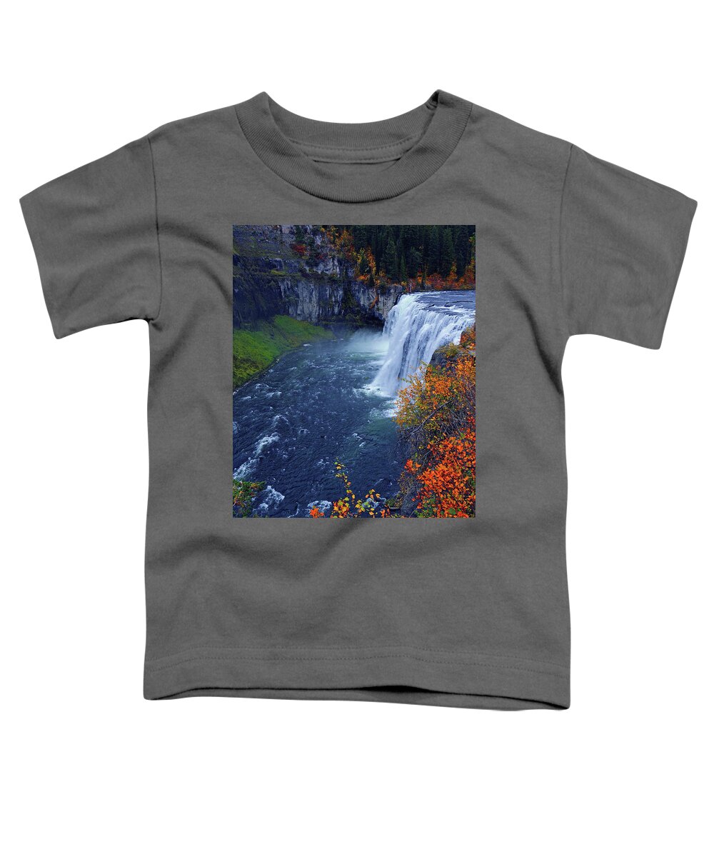 Mesa Falls Toddler T-Shirt featuring the photograph Mesa Falls in the Fall by Raymond Salani III