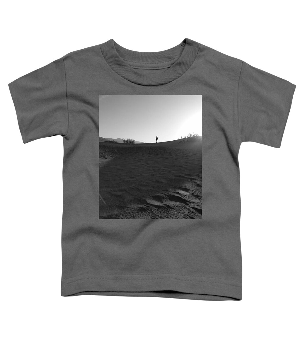 Mesquite Flat Sand Dunes Toddler T-Shirt featuring the photograph Mesquite Flat Sand Dunes Silhouette 02 by William Slider