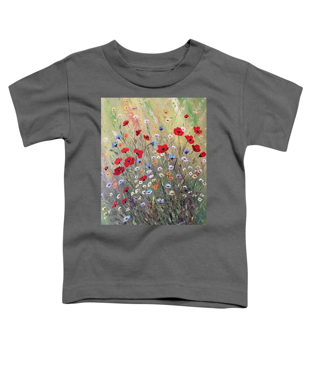 Poppies Painting Toddler T-Shirt featuring the painting Midsummer Poppies by Dorothy Maier
