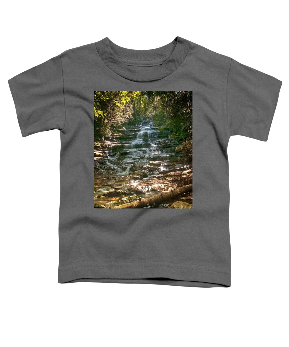 Minnehaha Falls; Waterfall; Rabun County; Georgia; Forest Toddler T-Shirt featuring the photograph Minnehaha Falls by Mick Burkey