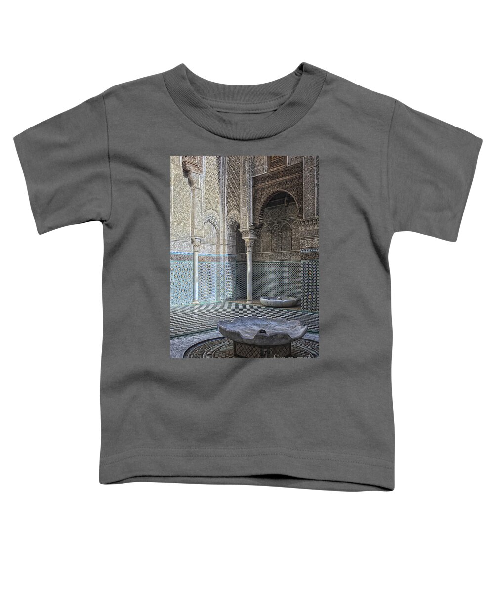 Africa Toddler T-Shirt featuring the photograph Misbahiya medersa in Fez by Patricia Hofmeester
