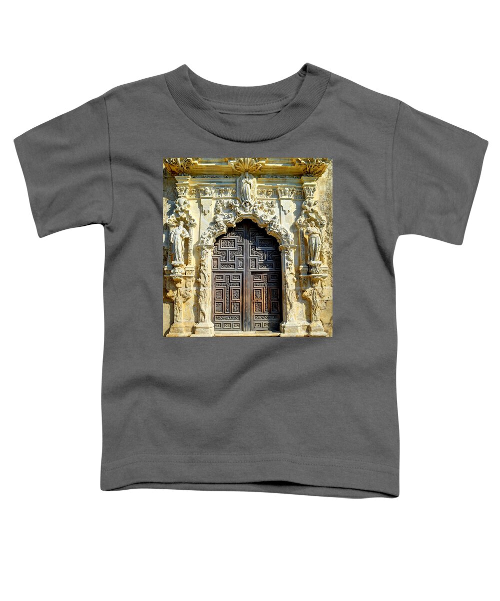 San Jose Toddler T-Shirt featuring the photograph Mission Door by David Morefield