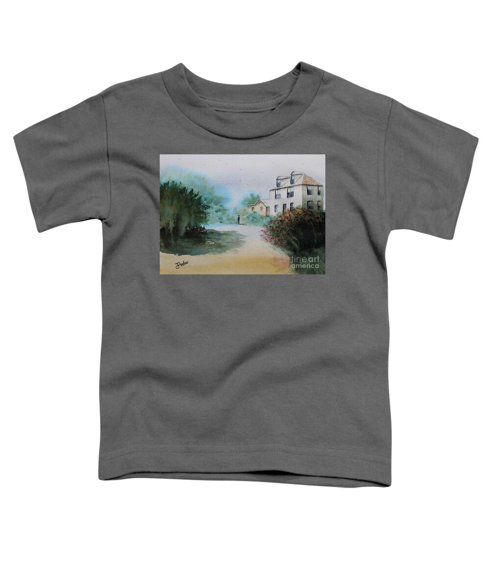 Sky Toddler T-Shirt featuring the painting Mission House by Jerome Wilson