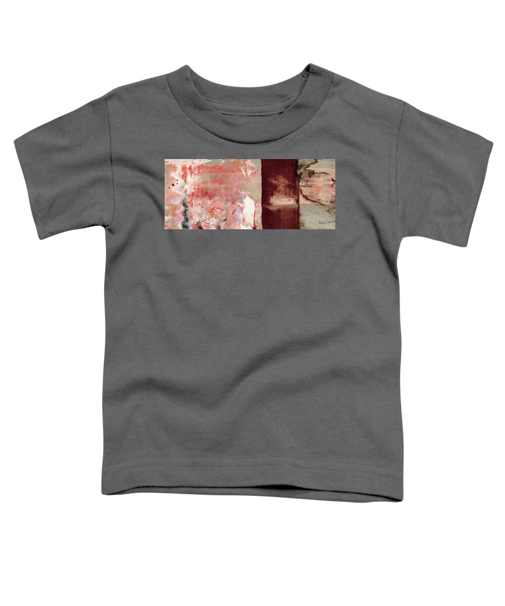 Contemporary Paintings Toddler T-Shirt featuring the painting Moment Of Glory - Contemporary Earthtone Abstract Art Painting by Modern Abstract