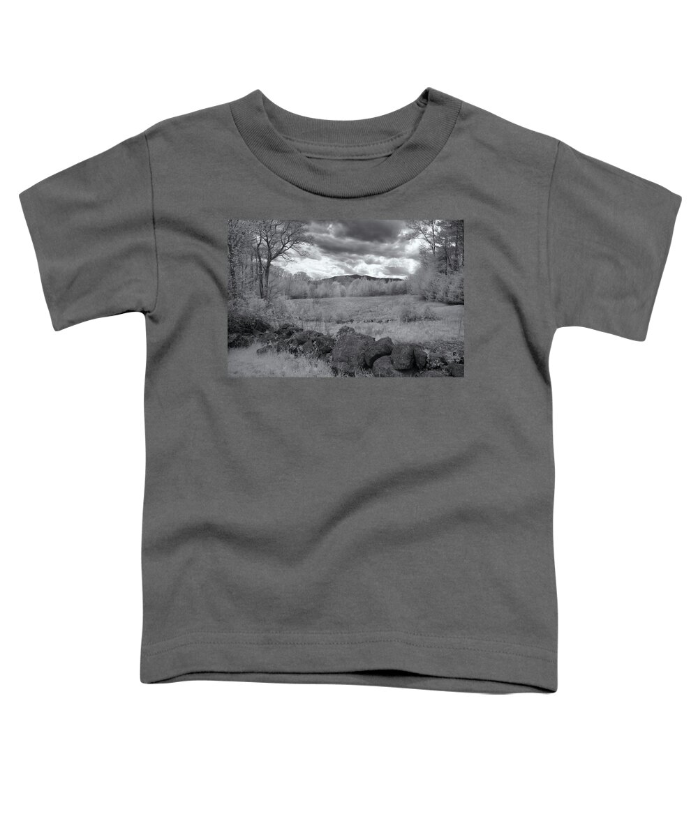 Dublin New Hampshire Toddler T-Shirt featuring the photograph Monadnock In Black And White by Tom Singleton