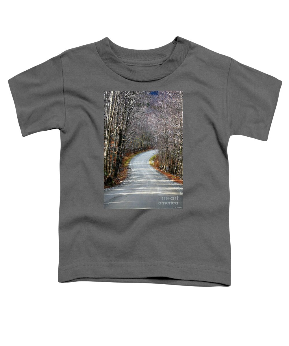 Road Toddler T-Shirt featuring the photograph Montgomery Mountain Road by Deborah Benoit