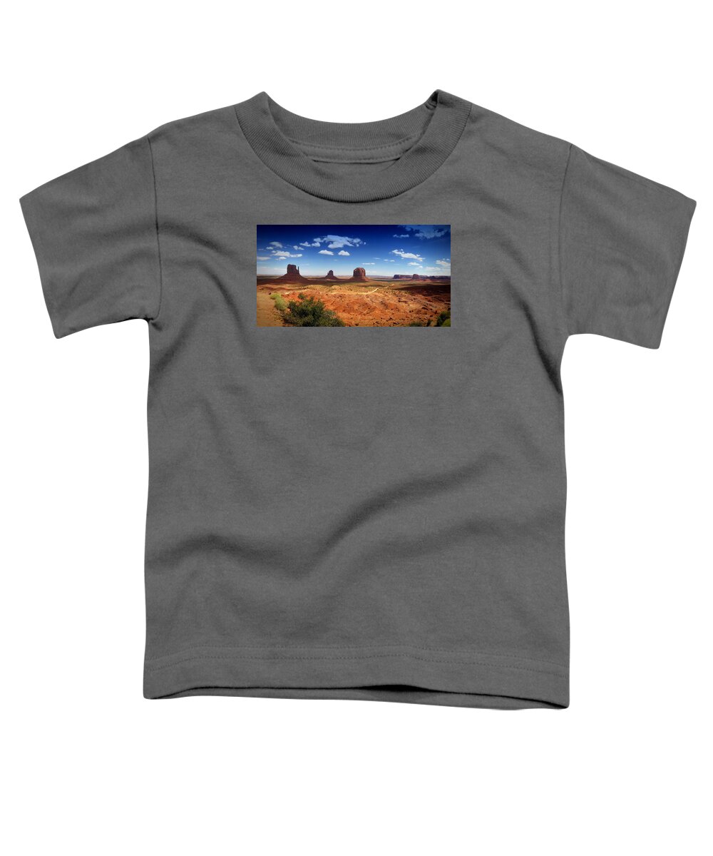 Monument Valley Toddler T-Shirt featuring the photograph Monument Valley Utah by James Bethanis