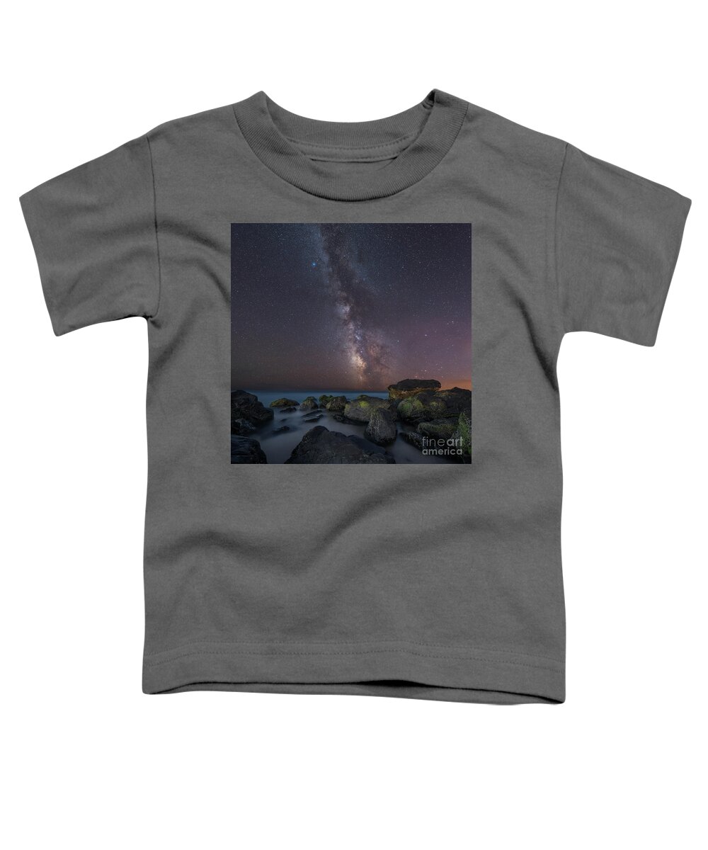 Moonlit Toddler T-Shirt featuring the photograph Moonlit Beach by Michael Ver Sprill