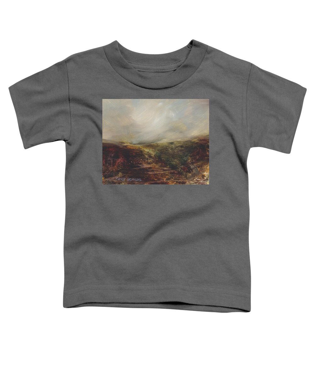 Moorland Toddler T-Shirt featuring the painting Moorland 76 by David Ladmore