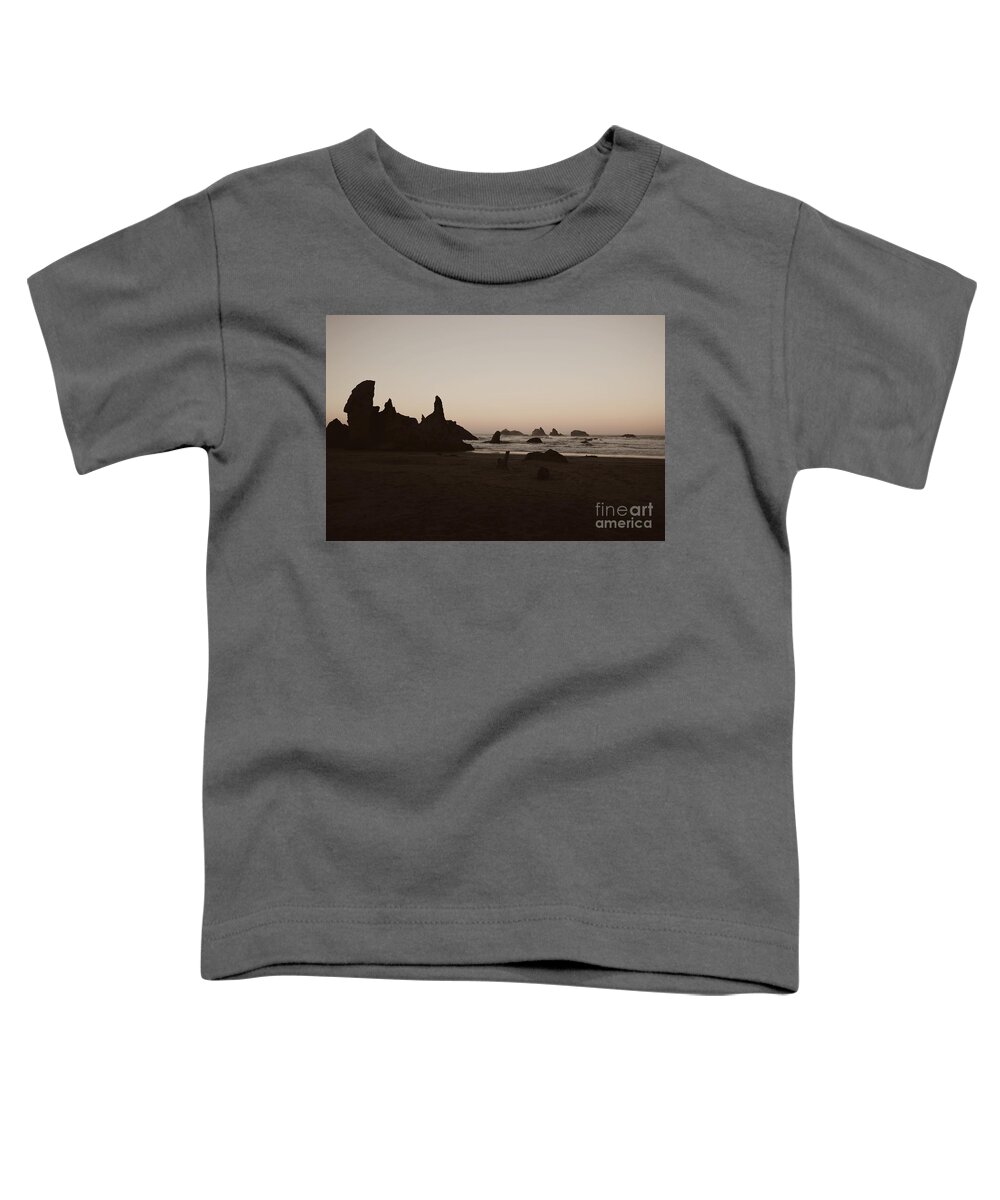 500 Views Toddler T-Shirt featuring the photograph Morning along Shore by Jenny Revitz Soper