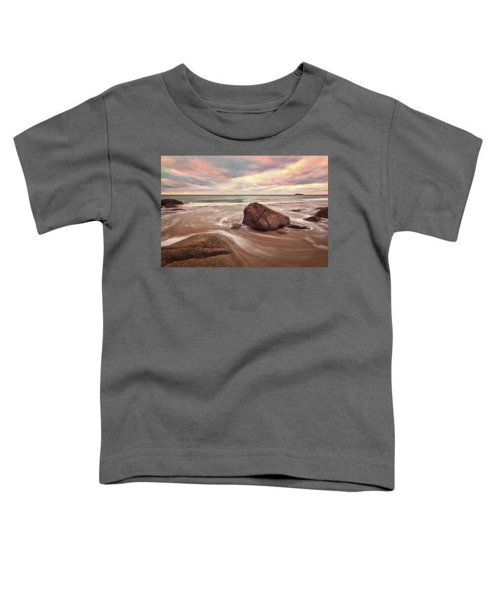 Singing Beach Toddler T-Shirt featuring the photograph Morning Glow Singing Beach MA by Michael Hubley