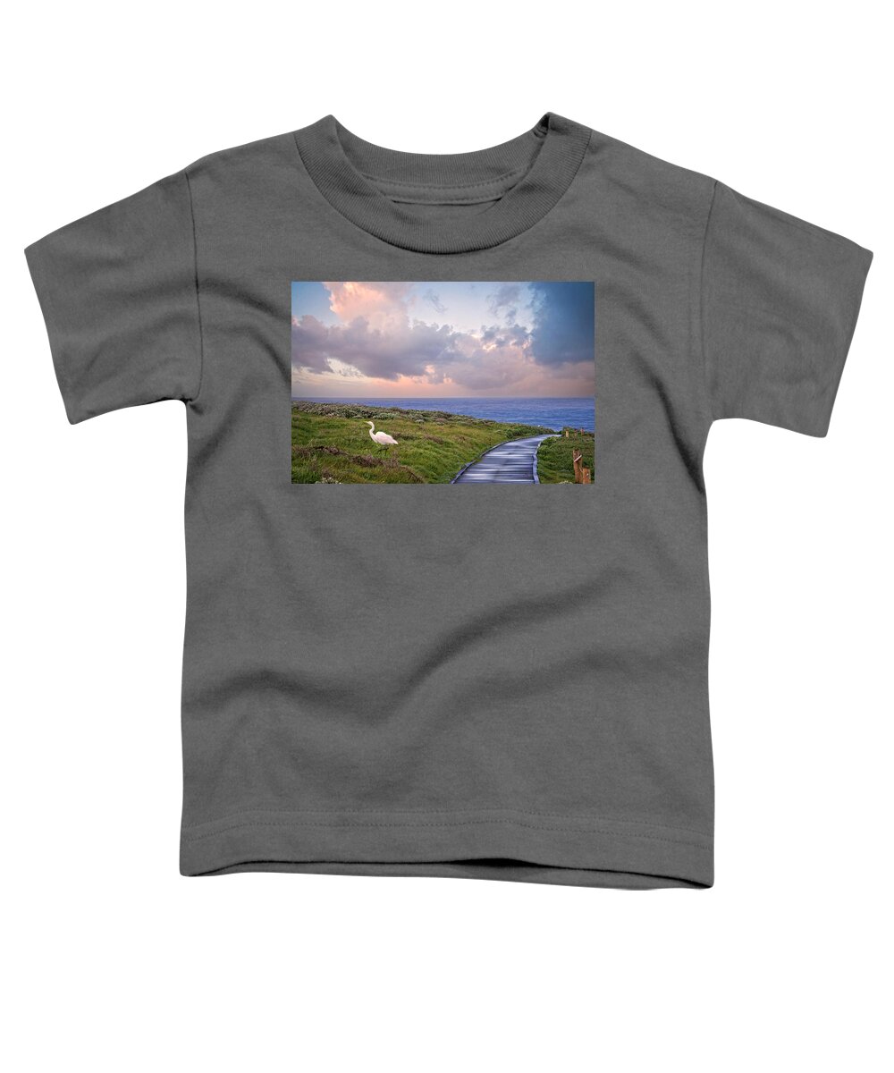 Sunrise Toddler T-Shirt featuring the photograph Morning Run by Lynn Bauer