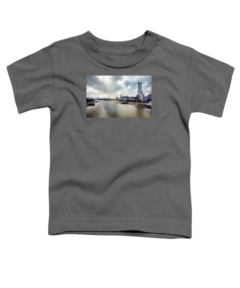 Moscow Toddler T-Shirt featuring the photograph Moscow River by Alexey Stiop