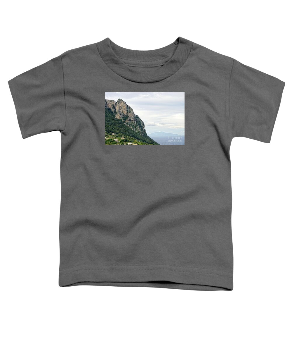 Capri Toddler T-Shirt featuring the photograph Mountains in Capri by HD Connelly