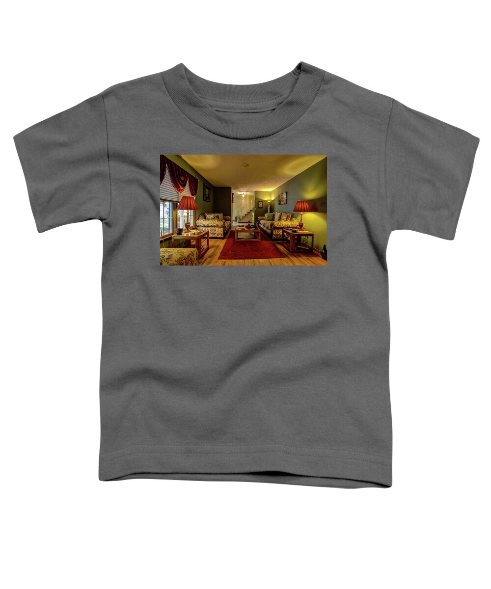 Real Estate Photography Toddler T-Shirt featuring the photograph Mt Vernon Living Room and entry by Jeff Kurtz