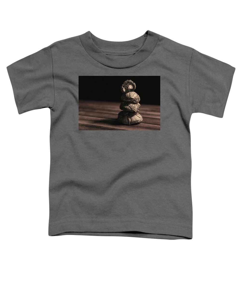 Mushrooms Toddler T-Shirt featuring the photograph Mushroom Cairn by Holly Ross