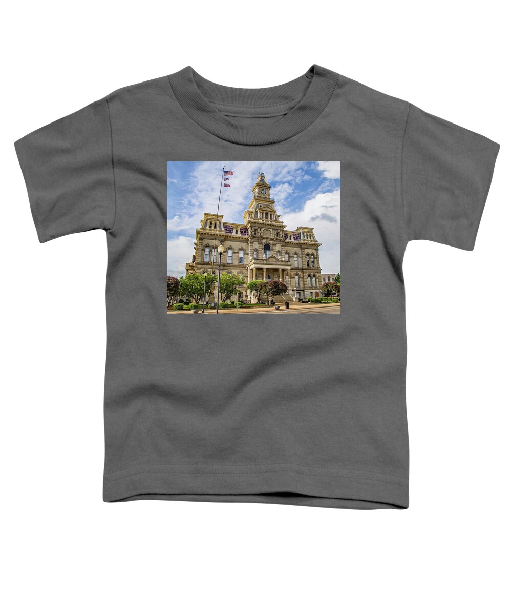 Architecture Toddler T-Shirt featuring the photograph Muskingum County Courthouse by Kevin Craft