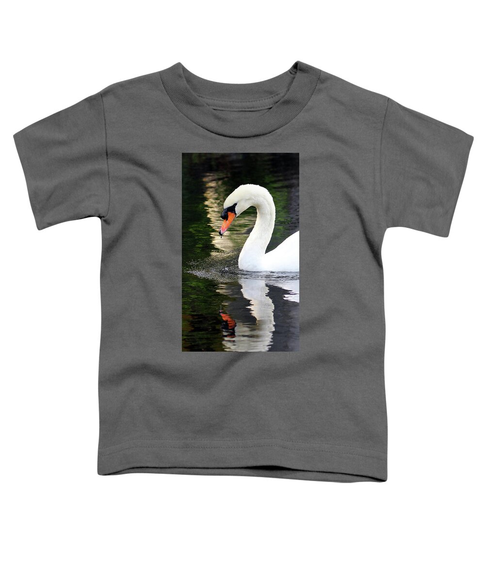 Mute Swan Toddler T-Shirt featuring the photograph Reflection Of A Mute by Jennifer Robin