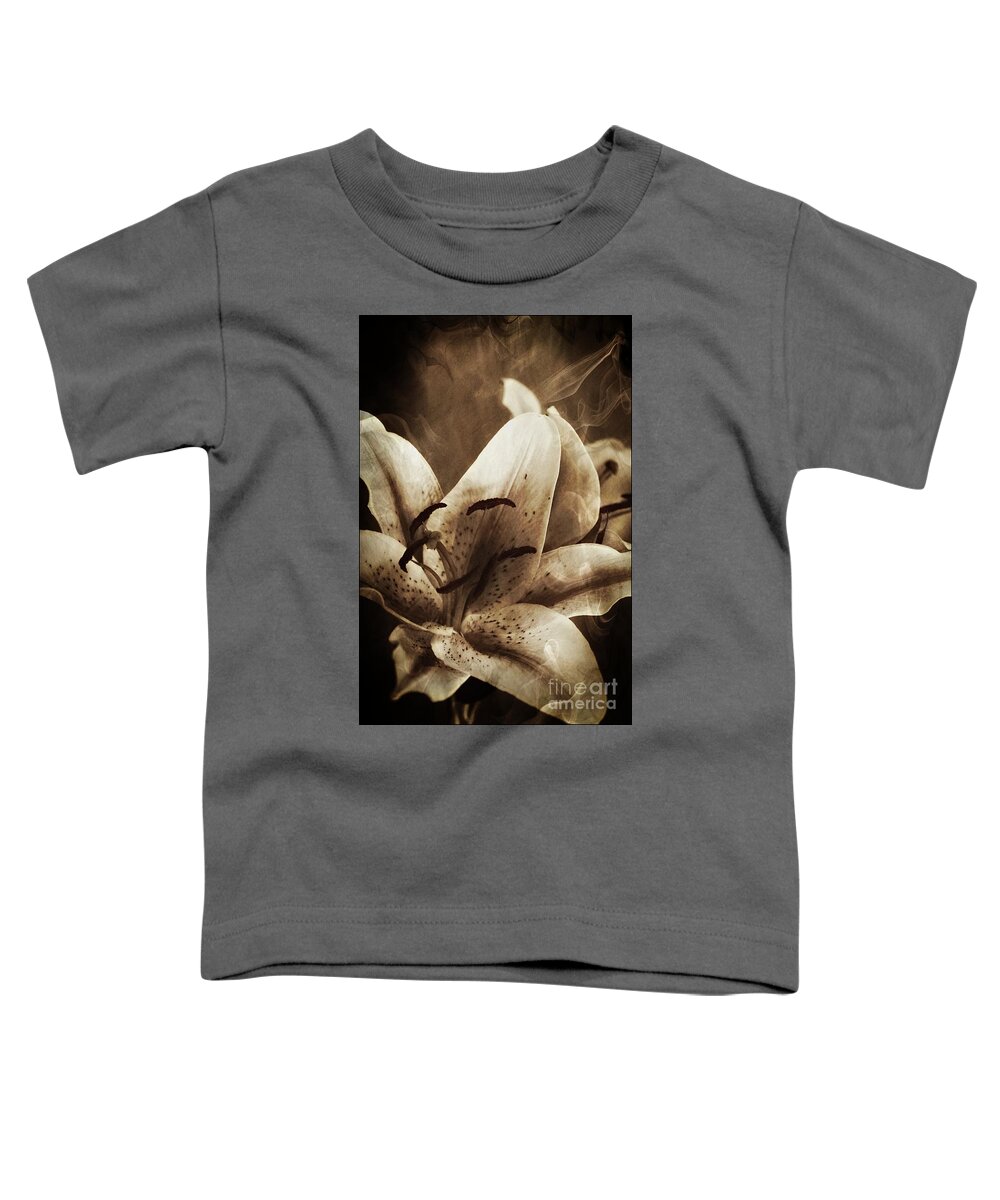 Lily Toddler T-Shirt featuring the photograph Mystical Lilies by Clare Bevan