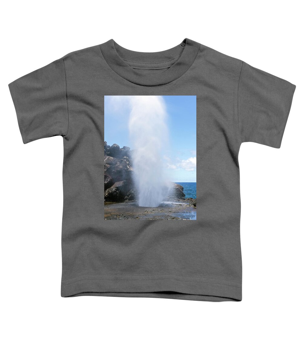 Nakalele Toddler T-Shirt featuring the photograph Nakalele Blowhole by Eddie Yerkish