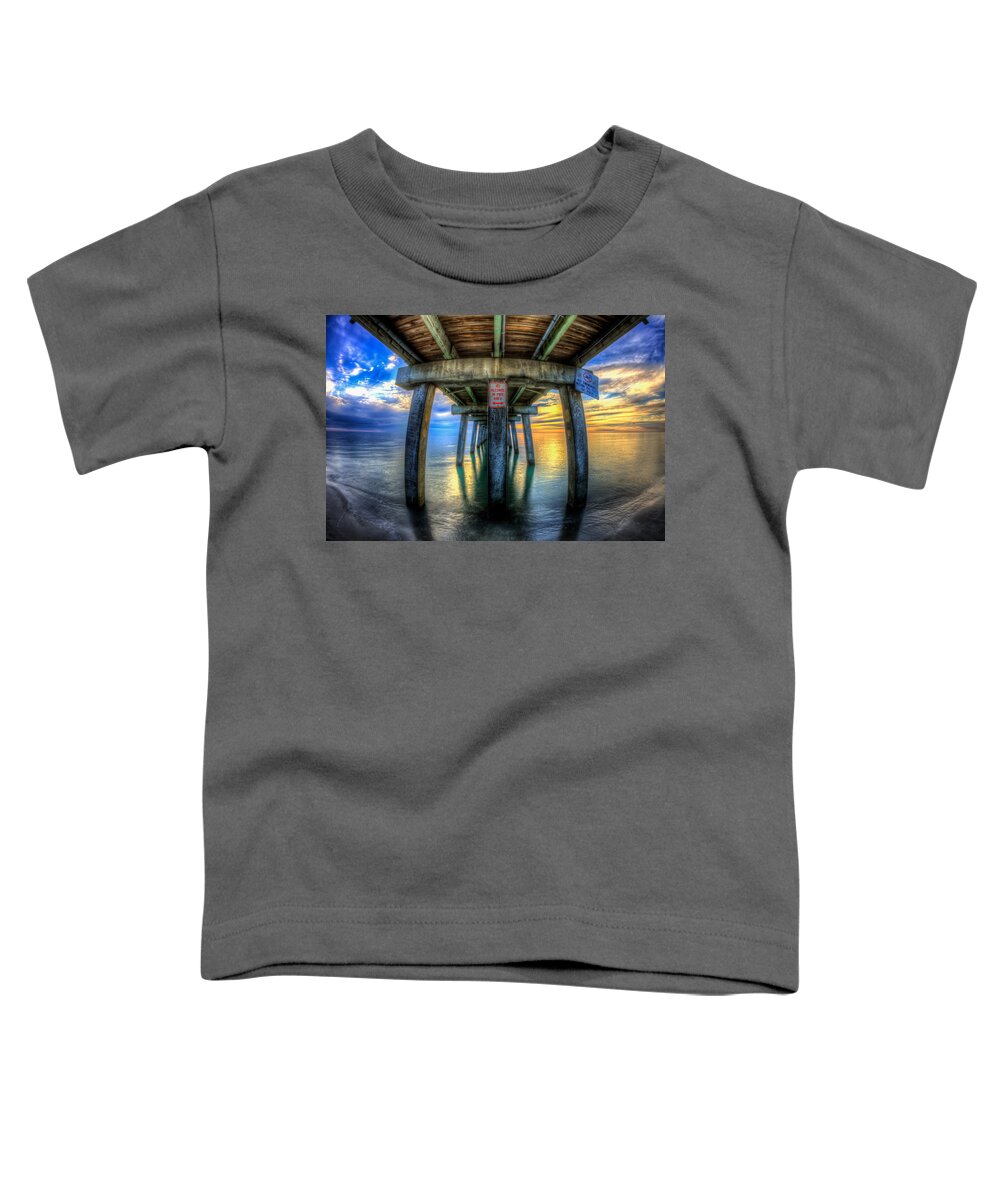 Architecture Toddler T-Shirt featuring the photograph Naples Pier by Raul Rodriguez