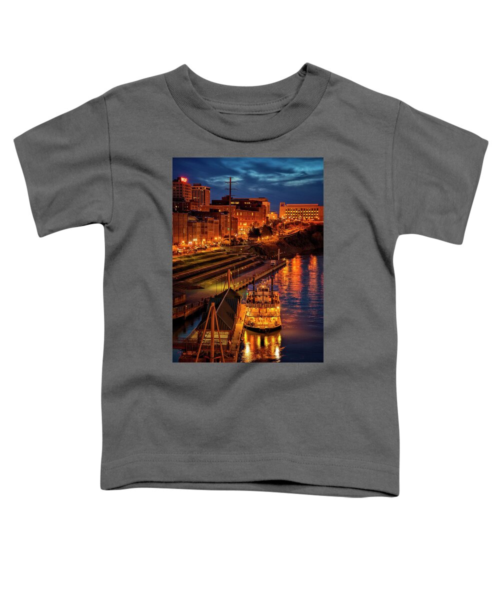 Nashville Riverfront Toddler T-Shirt featuring the photograph Nashville Riverfront by Diana Powell