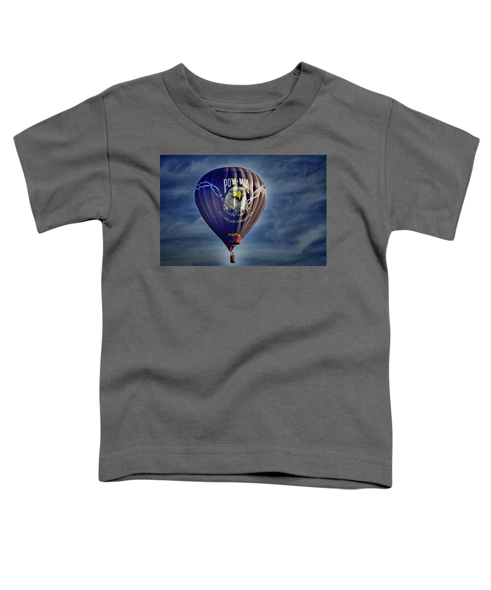 Hot Air Balloon Toddler T-Shirt featuring the digital art Never Forget by Gary Baird