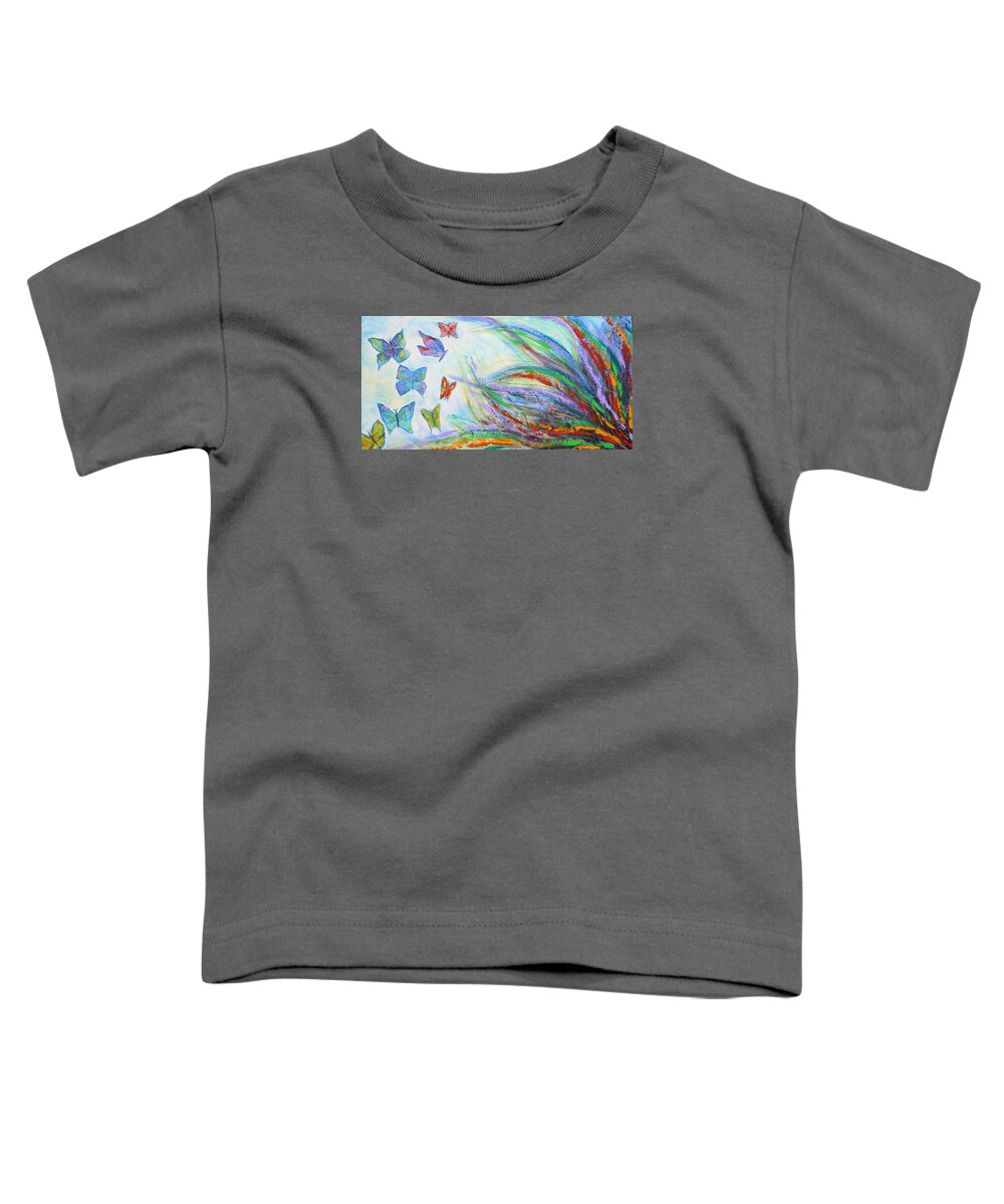  Toddler T-Shirt featuring the painting New Beginnings by Deb Brown Maher