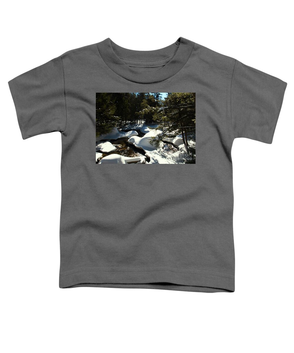 Brook Toddler T-Shirt featuring the photograph New Hampshire Brook by Mim White