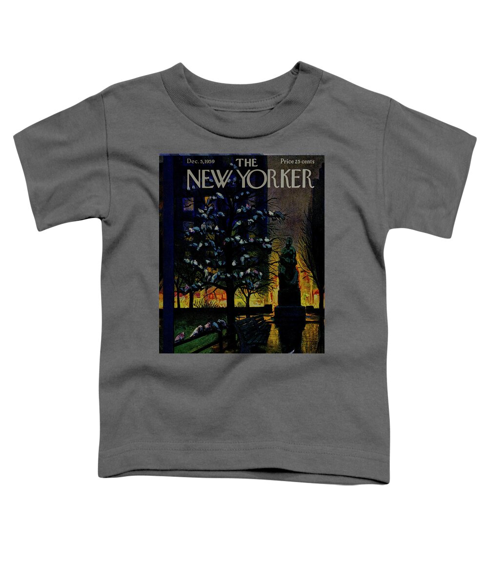 Park Toddler T-Shirt featuring the painting New Yorker December 5 1959 by Arthur Getz