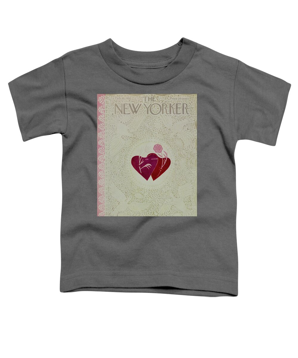 Design Toddler T-Shirt featuring the painting New Yorker February 16 1952 by Ilonka Karasz