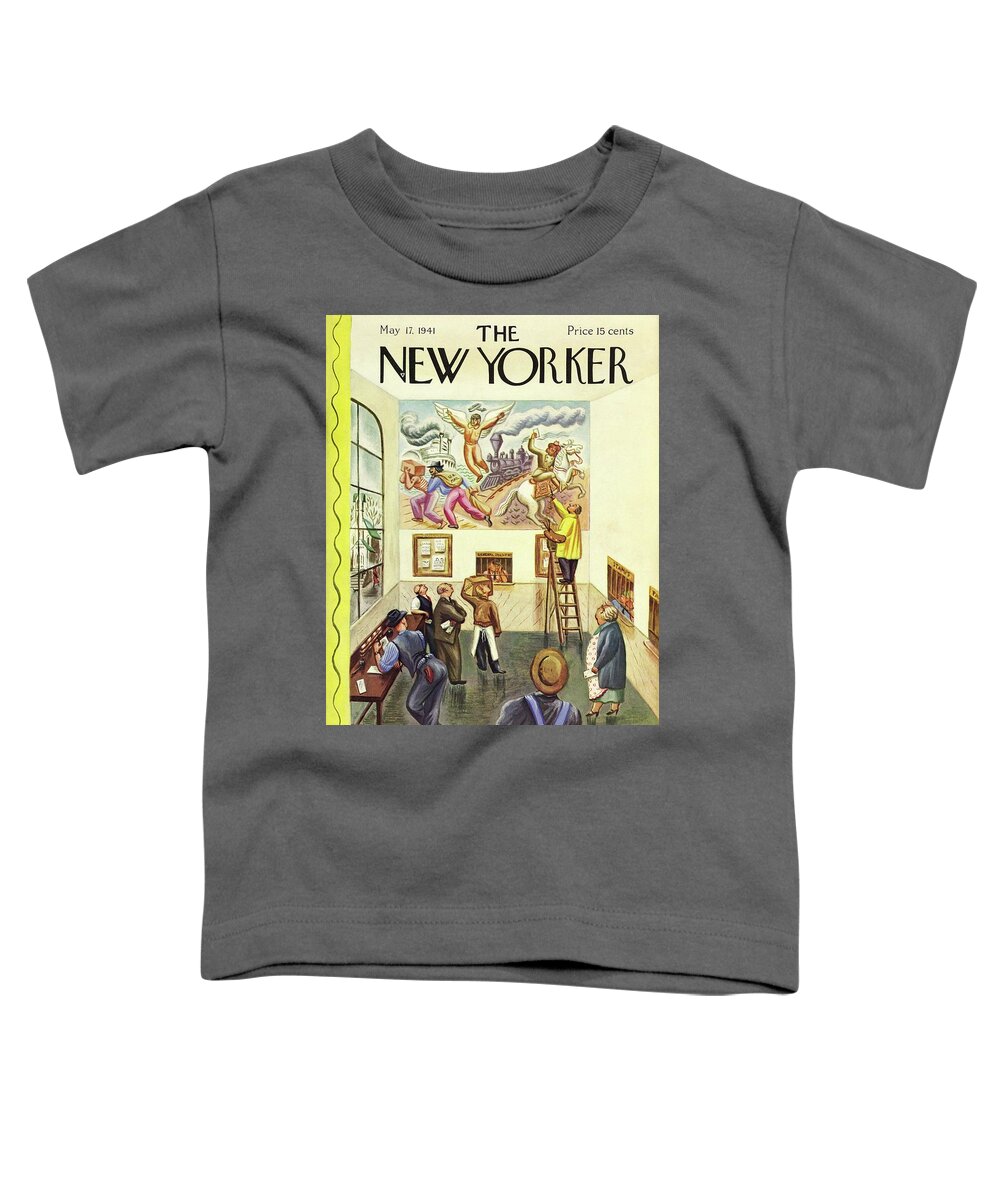 Artist Toddler T-Shirt featuring the painting New Yorker May 17 1941 by Virginia Snedeker