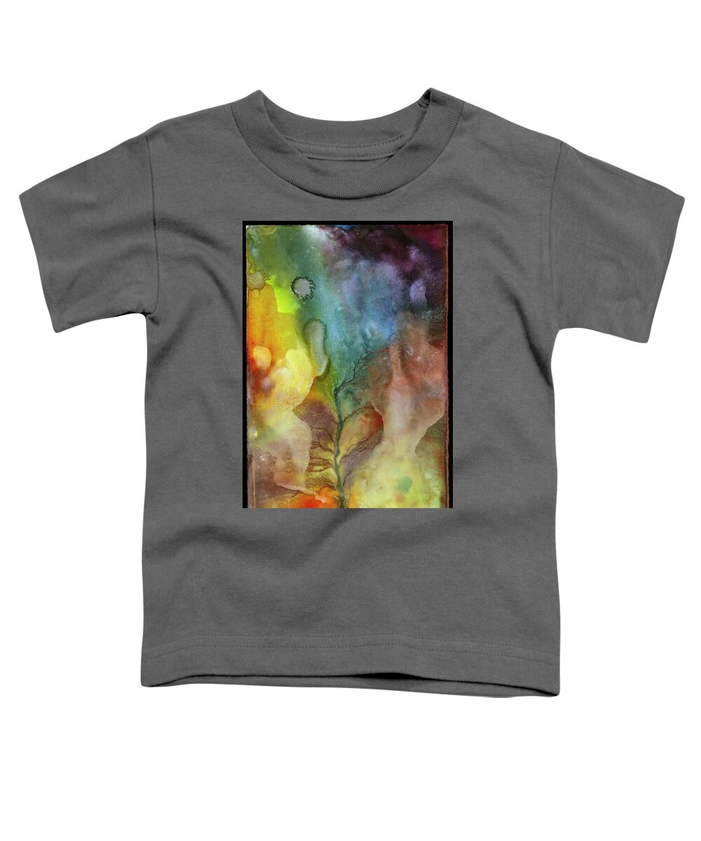 Abstract Toddler T-Shirt featuring the painting Night Forming Autumn 2 by Sperry Andrews