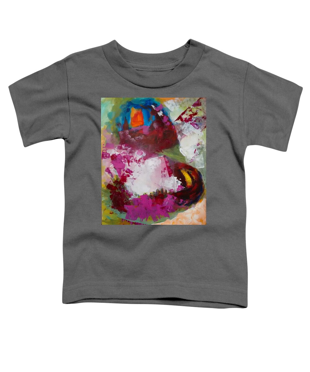 Overlap Toddler T-Shirt featuring the painting Night Out by Nicolas Bouteneff