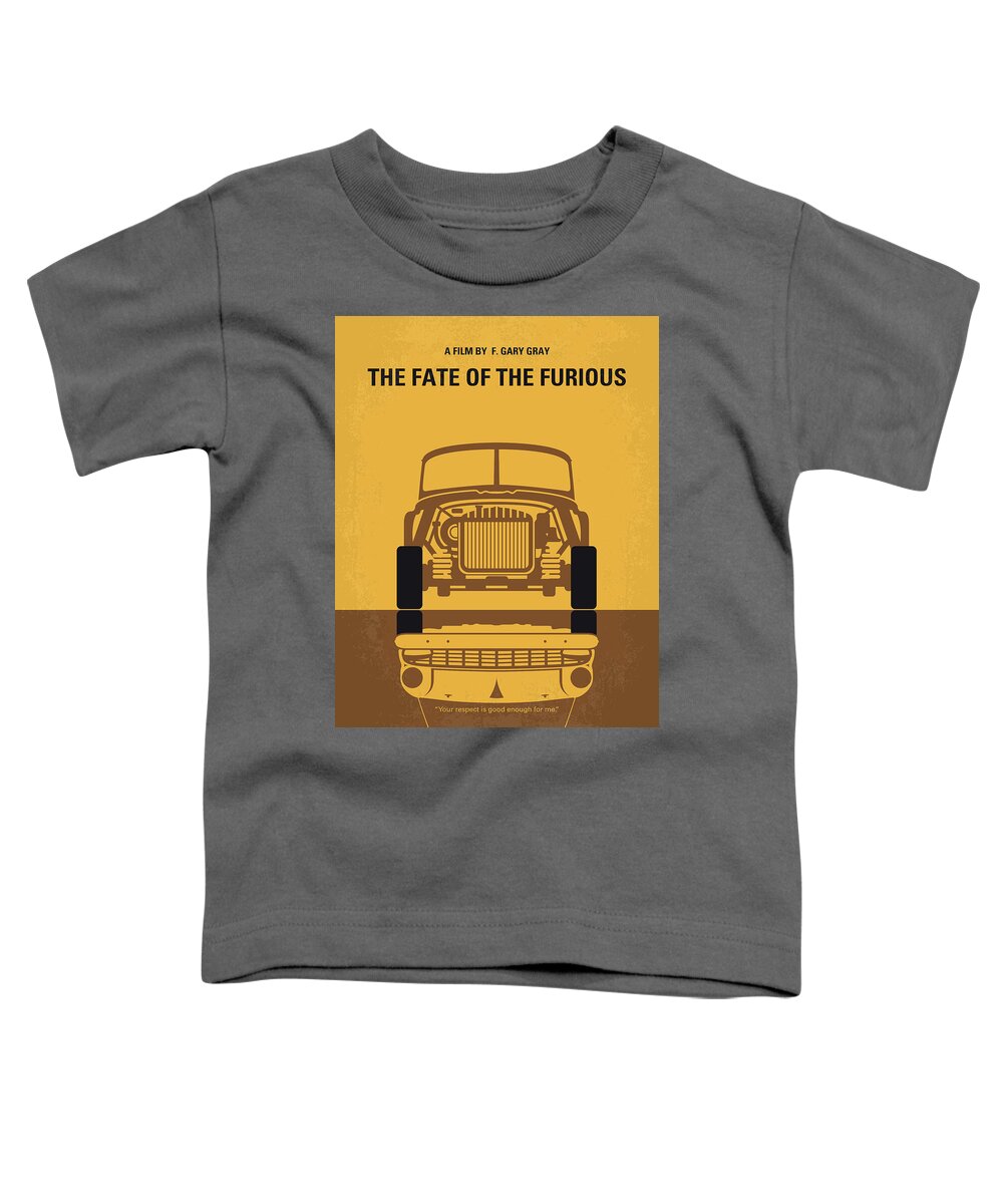 The Fate Of The Furious Toddler T-Shirt featuring the digital art No207-8 My The Fate of the Furious minimal movie poster by Chungkong Art