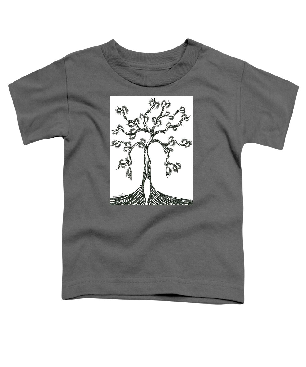 Ink Toddler T-Shirt featuring the drawing No.9 by Robert Nickologianis