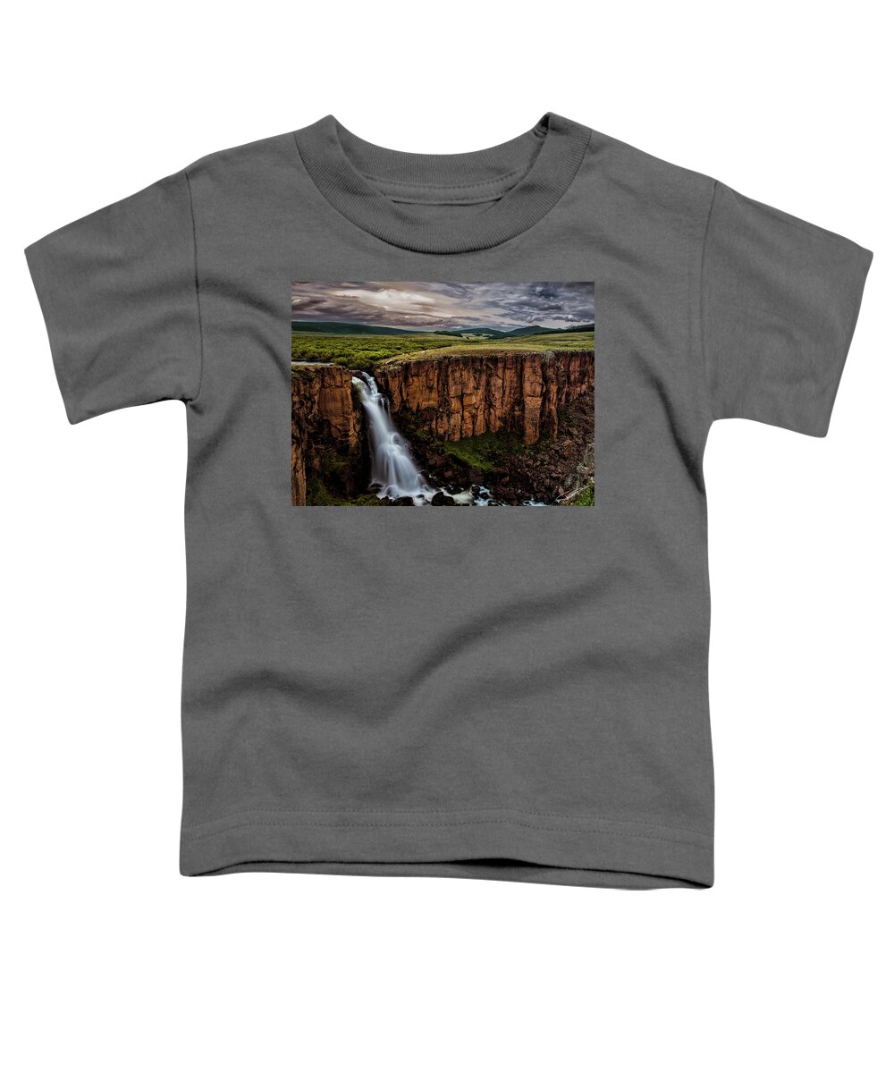Sky Toddler T-Shirt featuring the photograph North Clear creek falls by Jeff Niederstadt