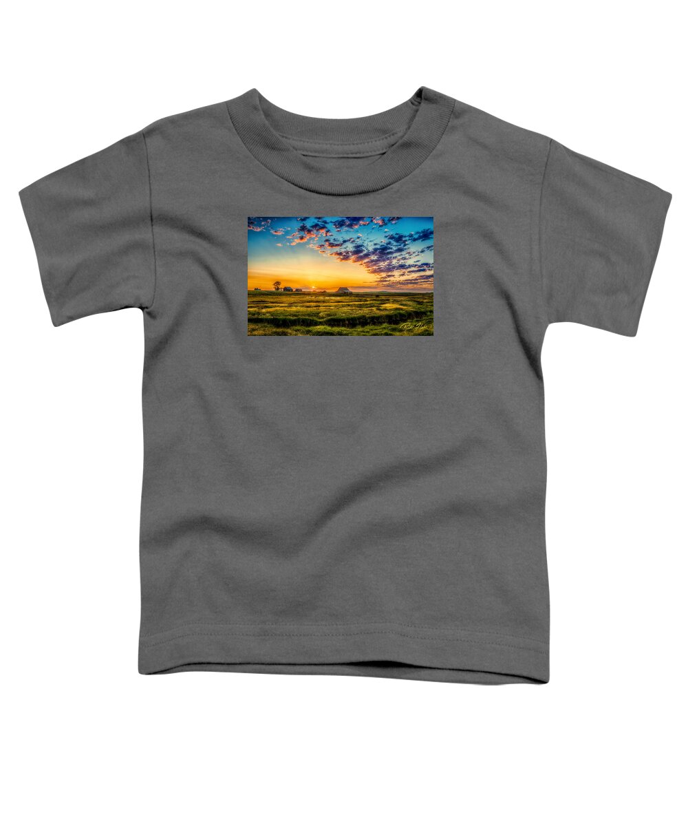 Barn Toddler T-Shirt featuring the photograph North Dakota Pastoral by Rikk Flohr