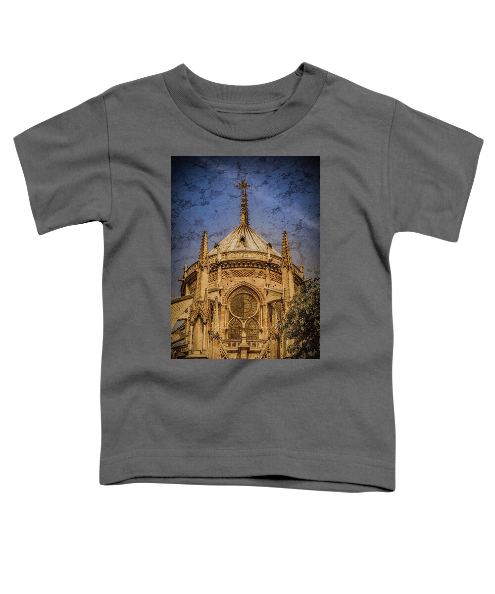 France Toddler T-Shirt featuring the photograph Paris, France - Notre-Dame de Paris - Apse by Mark Forte
