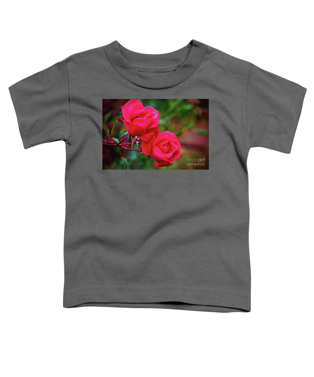 Roses Toddler T-Shirt featuring the photograph Notre Roman Poetique by Diana Mary Sharpton