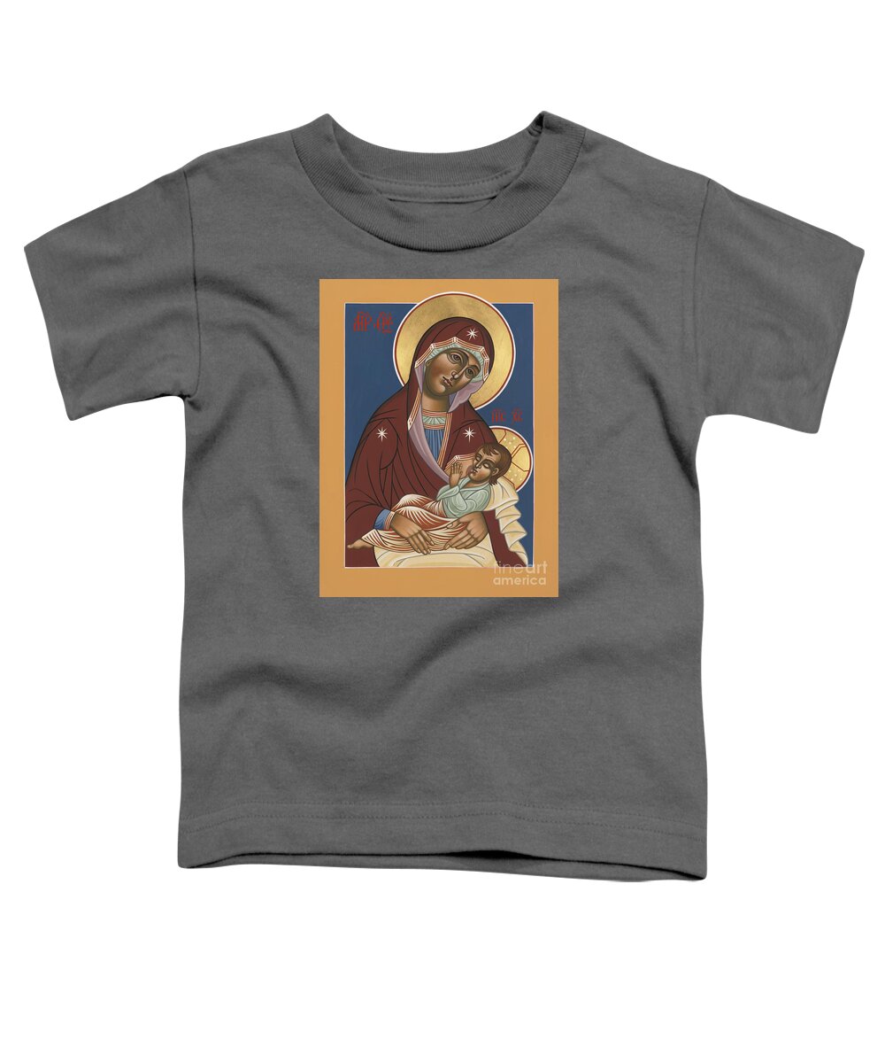 Nursing Icon Of The Mother Of God Toddler T-Shirt featuring the painting Nursing Icon of the Mother of God 174 by William Hart McNichols