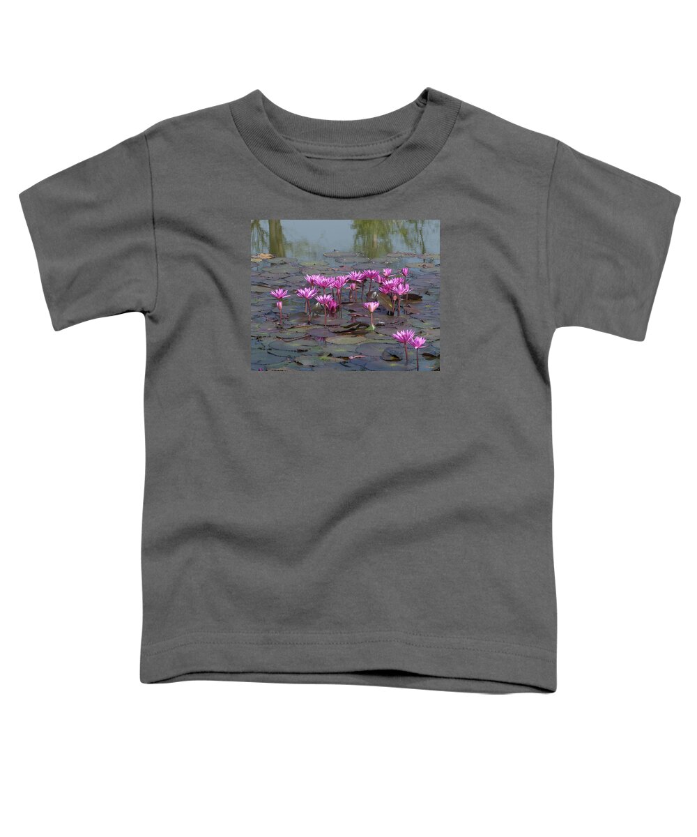 Temple Toddler T-Shirt featuring the photograph Nymphaea Water Lily DTHST0079 by Gerry Gantt