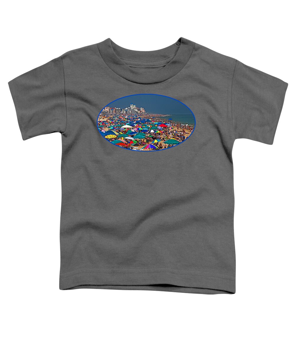 Ocean City Toddler T-Shirt featuring the photograph Ocean City Beach Fun Zone by Bill Swartwout