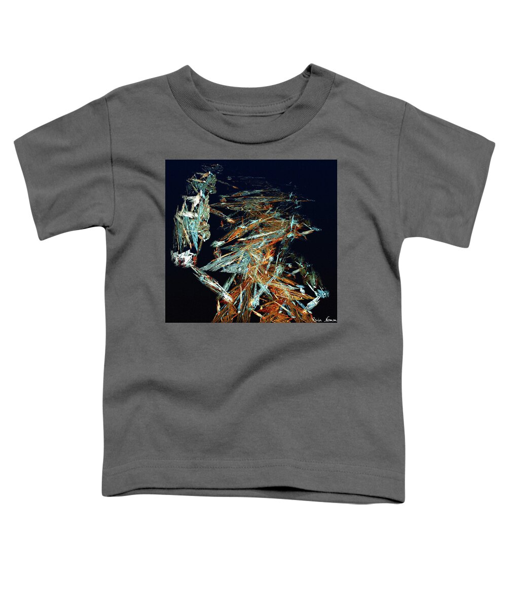  Toddler T-Shirt featuring the digital art Off the Tracks by Rein Nomm