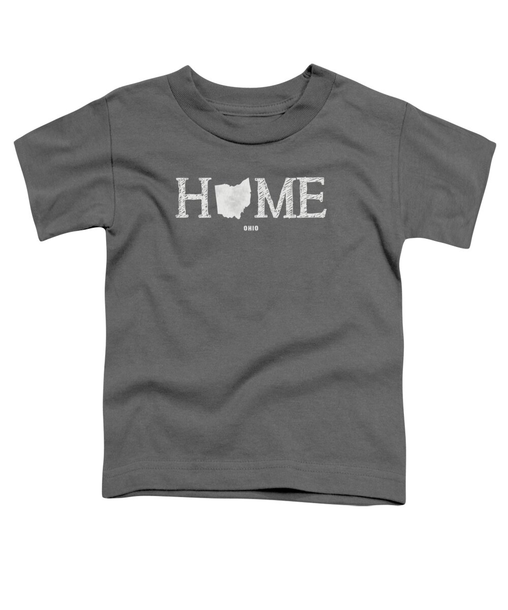 Ohio Toddler T-Shirt featuring the mixed media OH Home by Nancy Ingersoll